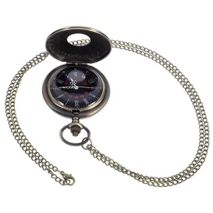 Pingente colares relógio de bolso colar relógios masculinos para com escala de corrente vintage liga dial miss graduação estilo