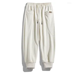 Pantaloni da uomo Pantaloni sportivi larghi da uomo e da donna Lo stesso 2024 Inverno Ricamo con coulisse Casual per poliestere