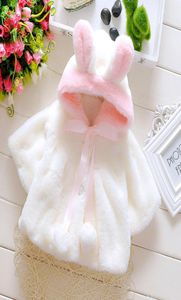 Bebê infantil meninas casaco de pele inverno capa poncho jaqueta grossa roupas quentes crianças menina bonito com capuz manga longa coats7426701