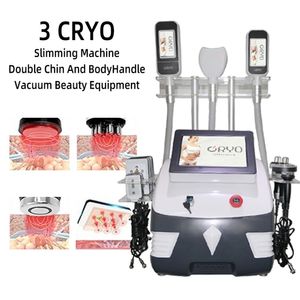 360 grader 3 Cryo Handtag Fat Freezing Cryolipolys Machine Dubbelhak Borttagning med 40K Cavitation RF Laser Slimm Machine158