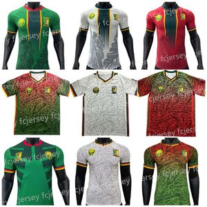 23 24 24 Narodowa drużyna piłkarska piłka nożna koszulka piłkarska Ekambi Bassogog Aboubakar Ngamaleu Marou Aboubakar Player Fani Mundur MAILLOT DE Foot Zestawy Camiseta Futbol