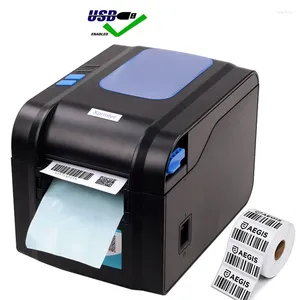 80mm Thermal Label Printer Receipt Bar QR Code Sticker Machine 365B 370B USB Bluetooth Printing