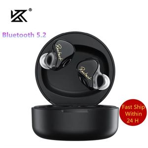 Auricolari KZ SKS Nero TWS Bluetooth 5.2 1BA + 1DD Auricolari ibridi Gioco Sport Auricolari Touch Control Cuffie con cancellazione del rumore KZ Z1 S1 Z3