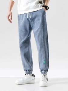 Wiosenne lato czarny niebieski worki dżinsy męskie dżinsowe joggery swobodne bawełniane spodnie haremowe dżinsowe spodnie plus rozmiar 6xl 7xl 8xl 240112
