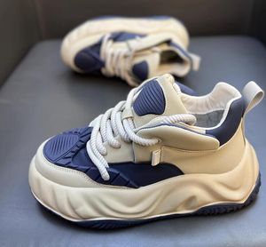 Sıradan Nefes Alabilir Tasarımcı Ekmek Ayakkabıları Moda Men Platform Spor Sabahları Bahar Sonbahar Düz Heel Dantel Up Dış Tenis Yürüyüş Loafer 5