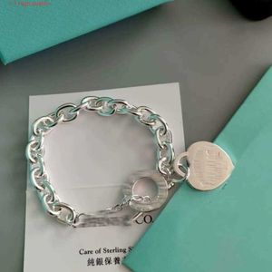 Tiffanyans pulseira de prata pulseira t corrente clássica design de moda amor joias de mão senhoras ao vivo