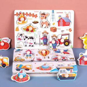 New Other Toys New Baby Montessori Toys Wooden Puzzle Cartoon Vehicle Digital Animal Puzzles Jigsaw Board Learning Educational Toy for Children