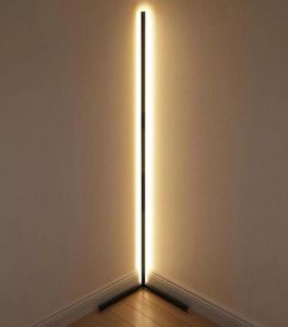 Nordic narożna lampa podłogowa nowoczesne proste światło LED do salonu w sypialni