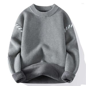 Męskie swetry zimowe polarowe pullover menu luz luz o szyję ciepły sweter męski moda moda swobodnie dzianina pullover man streetwear