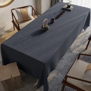 Table Cloth Chinese Classical Cotton Linen Tablecloth Fabric Waterproof Tea Solid Color Tablecl K4J922