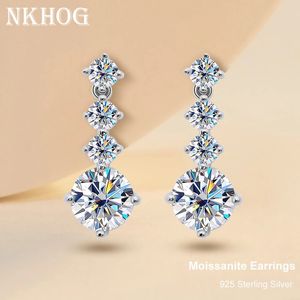 NKHOG S925 Silber Tropfen Ohrringe für Frauen 26 Karat D Farbe VVS1 Diamant Verlobung Hochzeit Schmuck Geschenk 240112