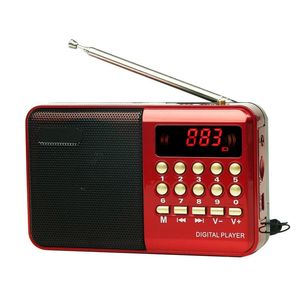 Radio Radio digitale Fm Mini portatile Radio Fm Altoparlante Lettore musicale Antenna telescopica Tasche vivavoce Ricevitore Sport all'aria aperta Kk62