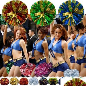 Altri articoli per feste per eventi Altri articoli per feste per eventi Pompon di Natale Cheerleader 120G Pompon incoraggiante Prodotti metallici Many Co Dh6Up