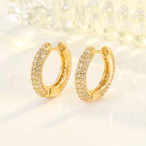 Echter 18-Karat-Diamant-Ohrring aus 18-Gelbgold für Damen, feine Aros-Muje-Oreja-Ohrstecker aus 18-karätigem Orecchini-Edelstein für Damen, 240112