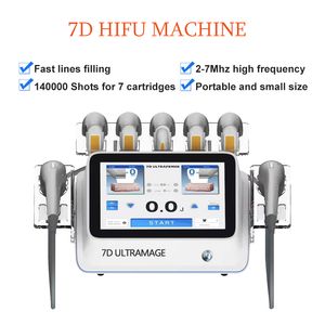 Profissional 7d hifu focado ultrassom máquina de levantamento facial corpo celulite remoção pele aperto equipamento do salão de beleza