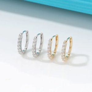 Trendy Ear Clasp 925 Silver Female White Gold Plated 2mm Diamond Irregular Fashion Earring Fine Jewelry 240112