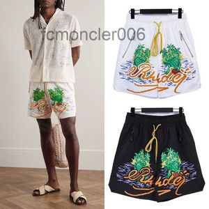 Deigner Clothing Short Caual American High Street Trend Brand Rhude Sommer Fahion Caual Coconut Tree Print Looe Beach Nylon Split Short Men Laufen