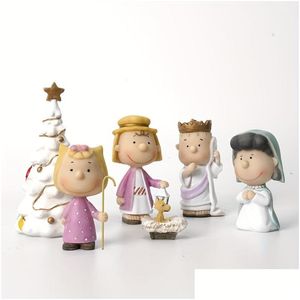 Arts And Crafts Six Piece Set Office Desktop Decoration Character Scpture Decorative Angel Creative Holiday Living Room Drop Delivery Dhdhw