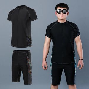 Indossare costumi da bagno sportivi di grandi dimensioni da uomo taglia 9XL mezza manica gamba lunga angolo piatto costumi da bagno corti costumi da bagno da spiaggia costumi da bagno da surf