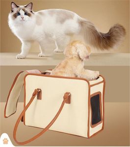 Yuexuan Designer Luxury Tote Bag Cat Dog Crate Carrier Travel Portable Canvas大容量ファッショナブルな肩の通気性パターン