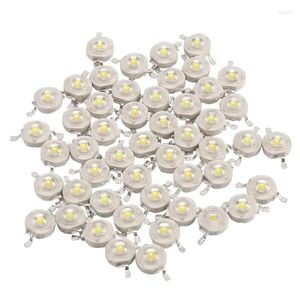 Dizeler -50pcs 1W Diyot Yüksek Güç Soğuk Beyaz LED Boncuklar 1 Walamp Chip 3V -3.4V