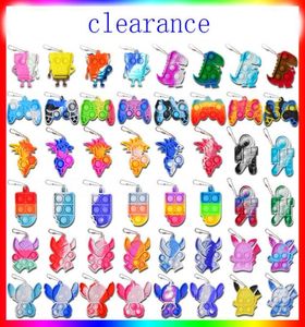 Clearance More than 12 Different Styles Fidget Toys Squeeze Bubble Keychain and Stress Relief Toy for clearance 5085409