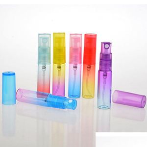 Förpackningsflaskor Colorf påfyllningsbara sprayflaskor 4 ml 8 ml mini bärbart gradientglas per doft flaska tomma kosmetiska behållare fo dhcjl