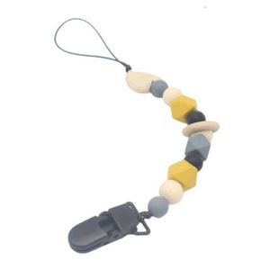 Graziose perline in silicone Portacatena con clip per ciuccio per dentizione per neonato