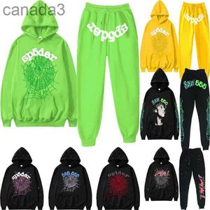 Designer Men's Women's Tracksuits Young Thug Sp5der 555555 Cobwebs Couple Printing Hoodie Sweatshirt Set IBUJ