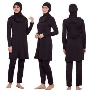 Conjuntos femininos de burkinis árabes, trajes de banho modestos para natação, hijab, calças, roupa de banho islâmica muçulmana