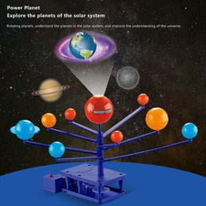 Modelo de sistema solar diy brinquedos criança ciência e tecnologia aprendizagem planeta montagem ensino coloração brinquedo educativo 240112