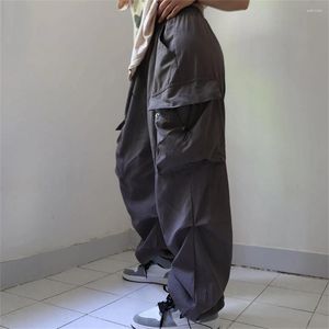 Women's Pants Harajuku Parachute Y2K Streetwear Wide Leg Baggy Cargo Trousers Female Hippie Korean Style Jogging Sweatpants Pantalones