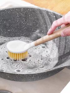 fornitore di spazzole per ciotole per la pulizia della cucina in legno pentola per salsa idraulica e spazzola per teglia