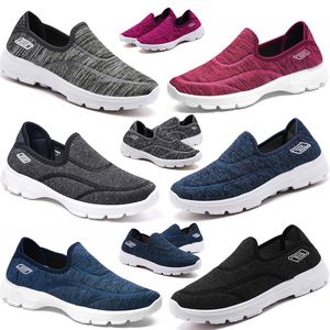 Outdoor Slip-On Laufschuhe Sport Herren Sneakers Damen Sneaker Rose Rot Dunkelgrau Dunkelblau Schwarz EUR 36-44