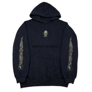 Kadın Hoodies Sweatshirts 2023 Y2K Hoodie Hip Hop Retro Retro Kafatası Desen Baskılı Gotik Artı Beden Erkek ve Çift Topephemeralew