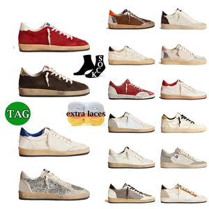 Golden Running Ball Star Scarpe casual Donna Super Star Brand New Release Ball Star Luxury Goosess Italia Sneakers Paillettes Classico Bianco Do Old Dirty Golden Lace 35-46