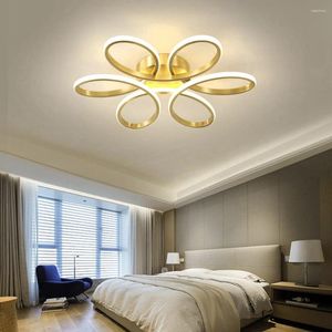 Ceiling Lights Flower Design Flush Mount Lamp 12W Household LED Chandelier Three Colors Super Bright Eye Care For Corridor Stair