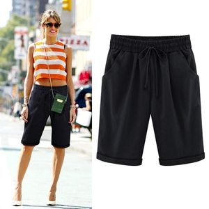 Designer Solid Color Casual Summer Women Shorts Lose Cotton Short Pants Female M-10XL Plus Size