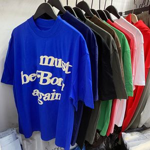 List w stylu USA Puff Print Oversize Tee Plus Size Designer T Shirt Spring Summer Casual Fashion Druboard Men Tshirt 24ss 0113