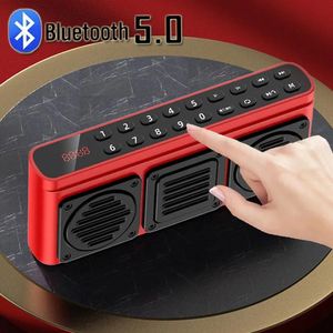 Tragbares UKW-Radio, Bluetooth 5.0, Dual-Lautsprecher, MP3-Musik-Player mit LED-Anzeige, unterstützt die Aufnahme von U-Disk/TF-Karte/Kopfhörern