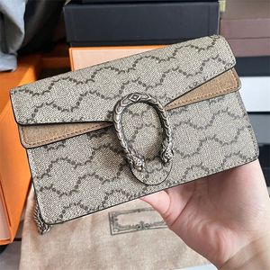 10A wysokiej jakości designerka torba damska man torebka srebrna łańcuch luksusowy Dionizus Snake torebka płótno Cross Cross Cake Clutch Pochette Torka na ramię Modna torba podróżna