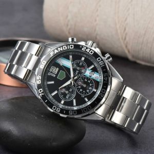 Hochwertiger Tag Tog Formel1 Designer Luxus Auto -Kalender Herren Uhren Quarz Multifunktion Chronographen Männer Sechs Stiche alle Wählarbeiten Sapphire Datum