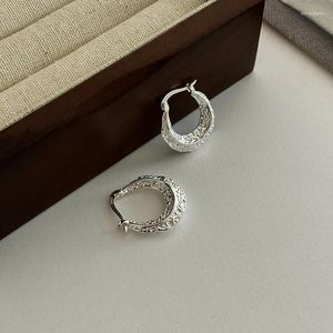 Hoop Earrings 925 Sterling Silver Irregular Clip Punk Rough Geometric For Women Girl Gift Jewelry Drop Wholesale