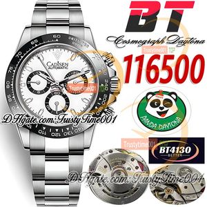 BTF V2 TH 12.2mm 116500 SA4130 Chronograph Automatic Mens Watch Ceramics Bezel White Dial Stick Markers 904L Steel SS Bracelet Super Edition trustytime001 Watches