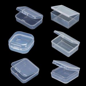 Molte dimensioni Collezioni di archiviazione in plastica trasparente Raccolta Articolo Packaging Case portatile Mini Case Cancella Strumenti piccoli Strumenti