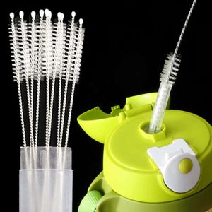 New Other Baby Feeding Bending Stainless Straw Brush Cleaner Soft Hair Suction Glass Tube Cleaning Brushes Baby Kids Bottle Brush Long Handle Reusable