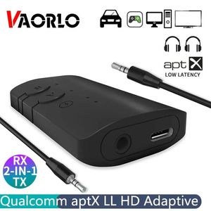 Adaptador 2in1bluetooth 5.2 receptor de transmissor de áudio Aptx LL HD Adaptive 3,5mm AUX TypeC Jack Wireless Adapter Dongle para palestrante de TV