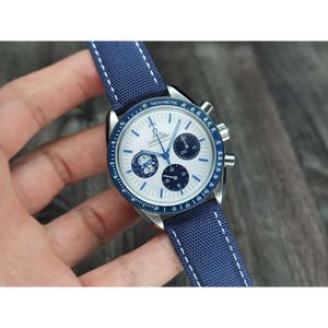 Watchmen Speedmaster Designer Watch Omegawatch Rocket Working Superclone 5A Superb Qualidade Mecânica Uhr All Dial Work Uhr Silver Snoopys Award 50th Montre OKR1