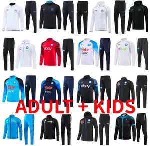 22 24 25 NAPOLI TRACKSUIT FUTCER JERSEY 2024 2025 SSC Naples AE7 D10s Hommes Eğitim Takım Aşınma Formasyonu Chandal Survetement Ayak Maillot De Futbol Ceketleri Çocuklar