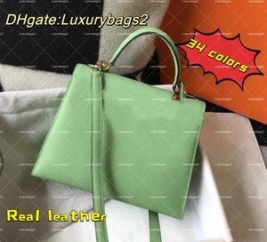 Top Quality Designer Women Purse Genuine Leather Handbags Totes Mini Messenger Bag Silver Gold Hardware Flat Handle Luxury Portable 20cm 25cm 28cm